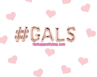 16" #gals balloons/banner. Valentines balloons.galentines party. Galentines day. valentine birthday. 2 cute. Galentine balloon