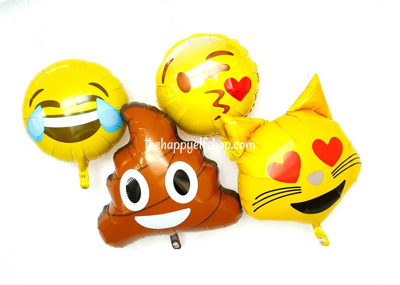 EMOJI BALLOONS. emoji. emoji party. emoji poop. cat emoji. emoji balloons. emoji decor. emoji party supplies. emoji balloon. emoji party 