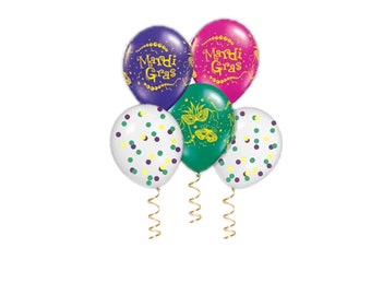 MARDI GRAS balloon bundle. Mardi gras party. Mardi gras decor. Mardi gras. king cake. let the good times roll. balloons