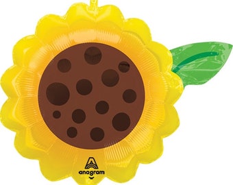 19" Sunflower balloon. hello fall sunflower balloon. sunflower party balloon. baby shower party decor. little pumpkin decor. pumpkin