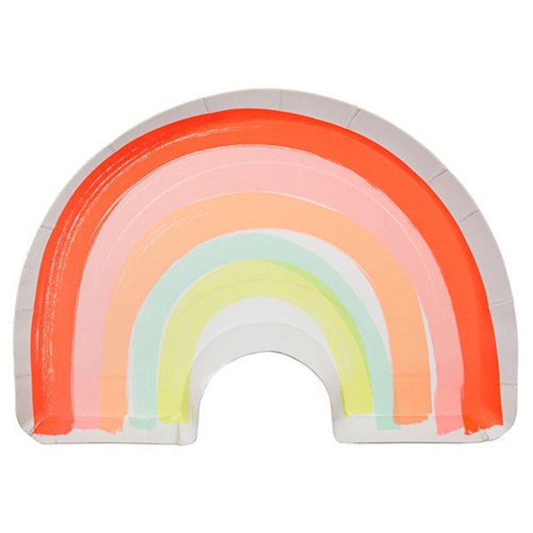 Meri Meri rainbow plates. rainbows. Uni party. Uni decor. Unicorn napkins. rainbow plates. Unicorn party supplies. Unicorn meri