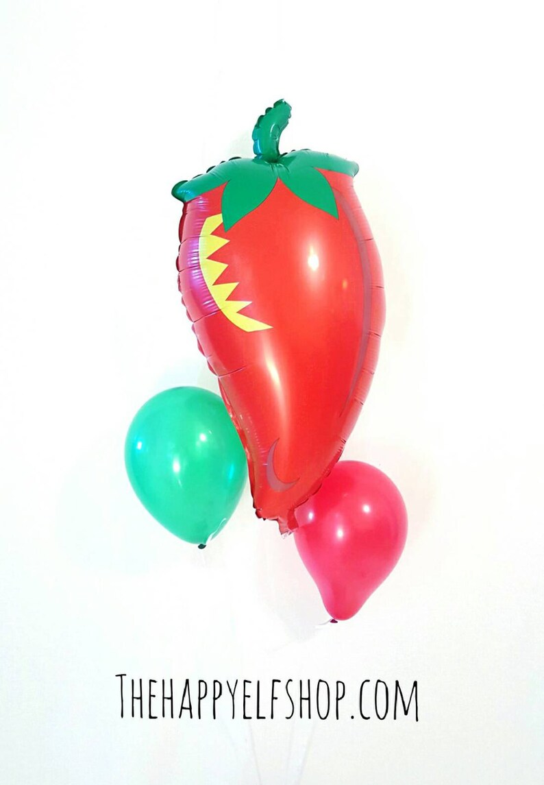 Huge 32 Chili pepper balloon. Fiesta balloons. Pepper Etsy