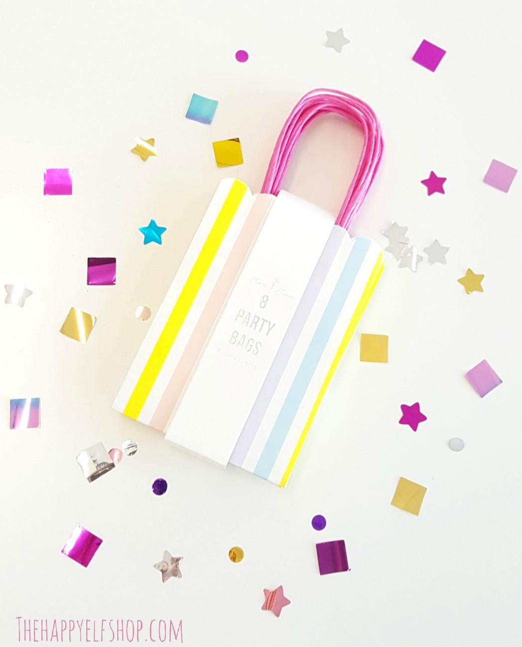 Rainbow Unicorn Party Favor Bags Set of 8