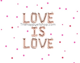 16" Love is love balloons/banner. Pride balloons. Love is love. Pride balloons. LGBTQ balloon. Love quotes. Because love is love