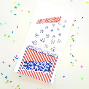 Bolsos de palomitas de maíz retro Circus bolsa de palomitas de maíz. Caja de palomitas de maíz de Carnaval. Suministros para fiestas de carnaval. Suministros de fiesta de circo. Bolsa de palomitas de maíz. Contenedores de palomitas de maíz
