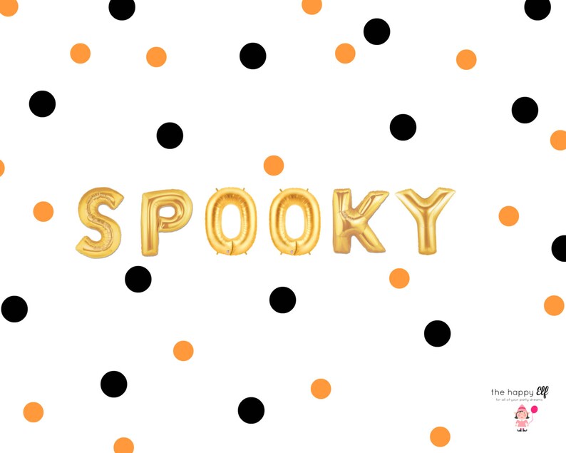 Balloon Banner 16 SPOOKY balloonbanner Halloween party supplies Pumpkin balloon Halloween balloons Halloween photo shoot Party