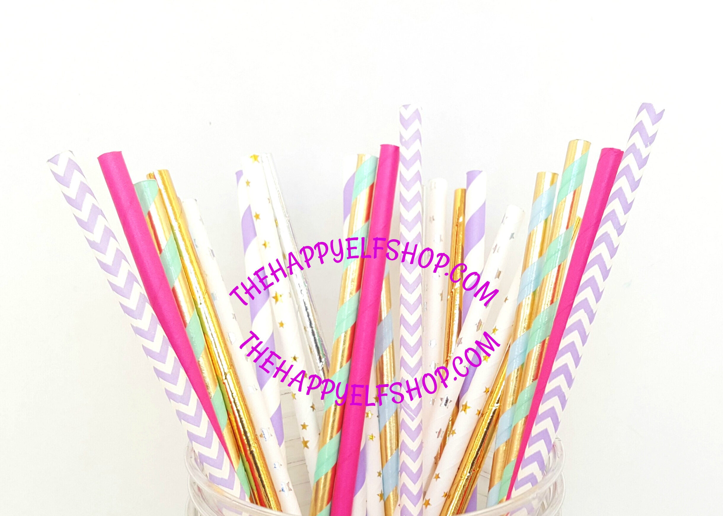 Unicorn straw variety. Unicorn party supplies. Unicorn straws. Etsy