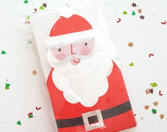 Meri meri santa napkins. Xmas napkins. Christmas decor. Christmas  tableware. Merry plates. Santa plates