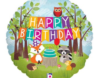 Woodland Birthday Balloon: 18" Party Decor