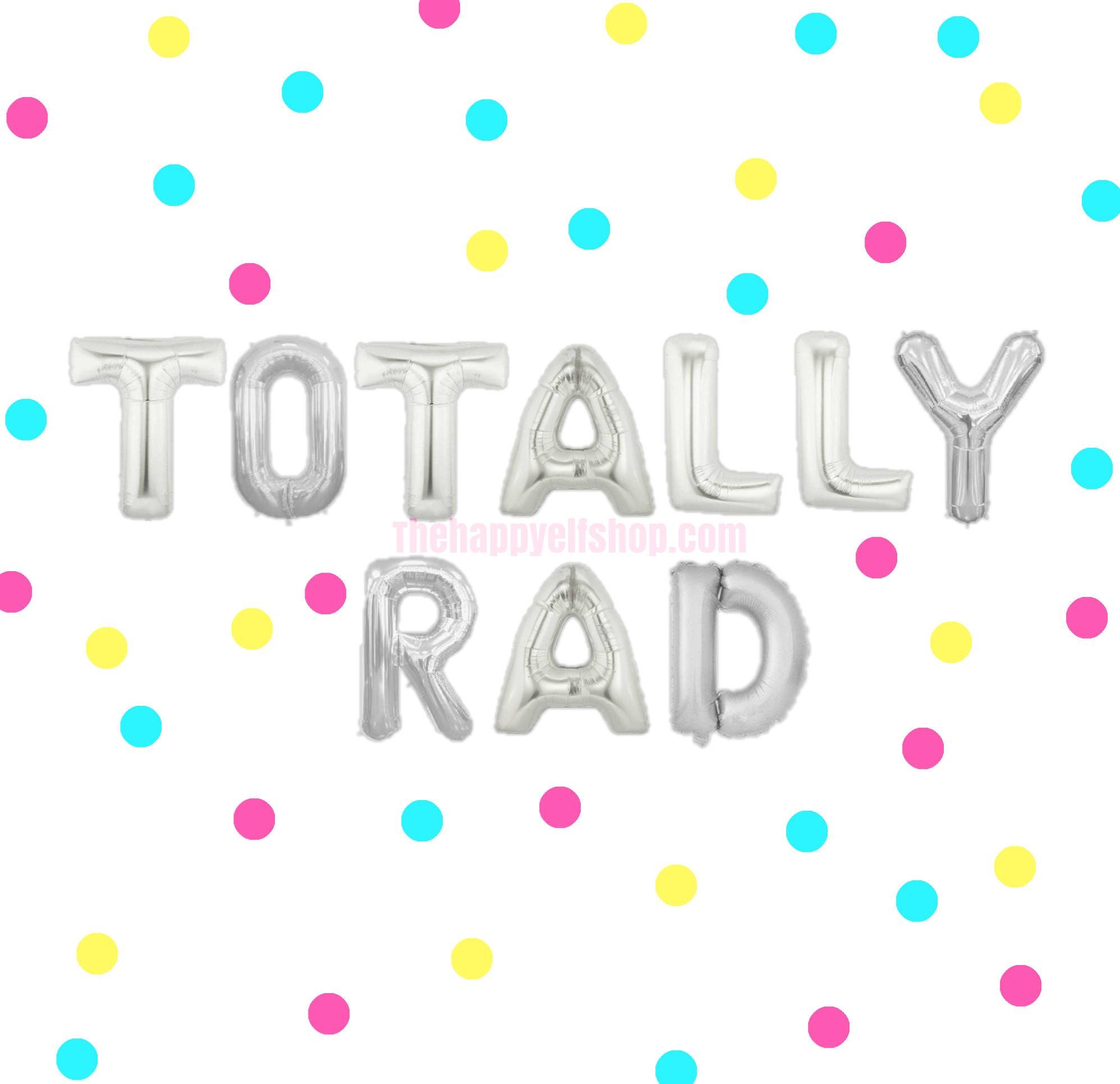 16 Totally Rad Balloon Banner 80s Party 90s Party 80s Party Decor