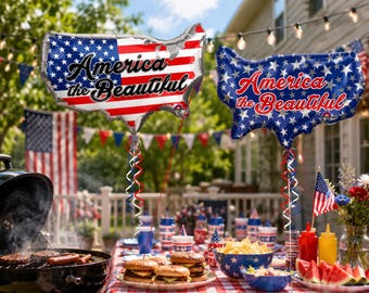 33 ""Amerika die USA Map Ballon, Patriotische Party Dekoration: 250 4th of Jul."