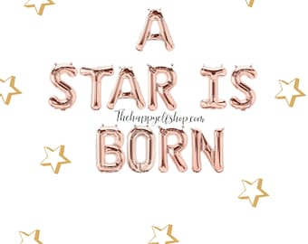 16" A Star is born balloons/banner. Baby shower balloons. Baby shower themes. Baby balloons. Oh baby balloons. Baby shower decor. Baby