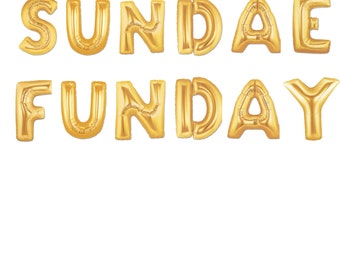 16" SUNDAE FUNDAY balloons/banner. Party Decor. Ice cream party. Ice cream party balloon. Ice cream party decor. Sunday funday. Sundae