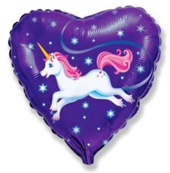 17" Unicorn Heart Balloon: Magical Party Decor