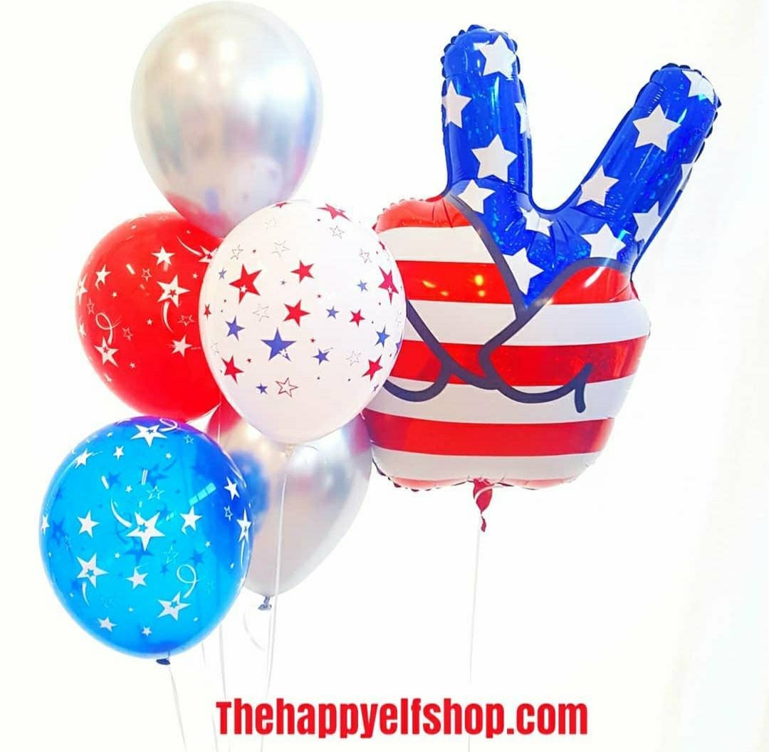 Huge 30 Patriotic peace balloon. Memorial Day decor. 4th of july party