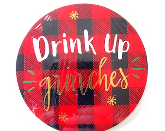 Drink up coasters. Elf napkins. Elf decor. Elf partie. Elf napkins. Elf tableware. Xmas napkins. Xmas cocktail napkins