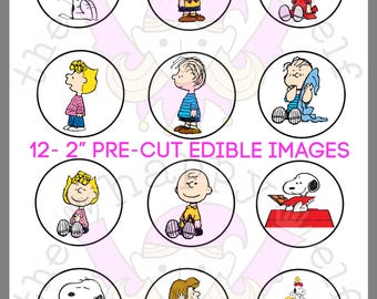 Adornos comestibles para tartas de Peanuts: decoraciones para cupcakes de Charlie Brown