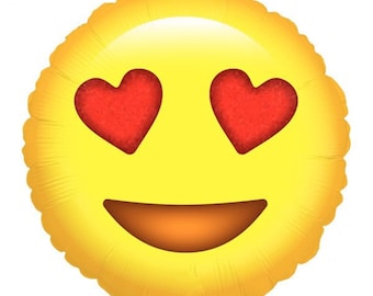 Love Emoji Balloon. Text obsessed balloon. Emoji balloons. Smiley faces. Emoji love balloons. Heart Emoji. Love emoji party. Emoji