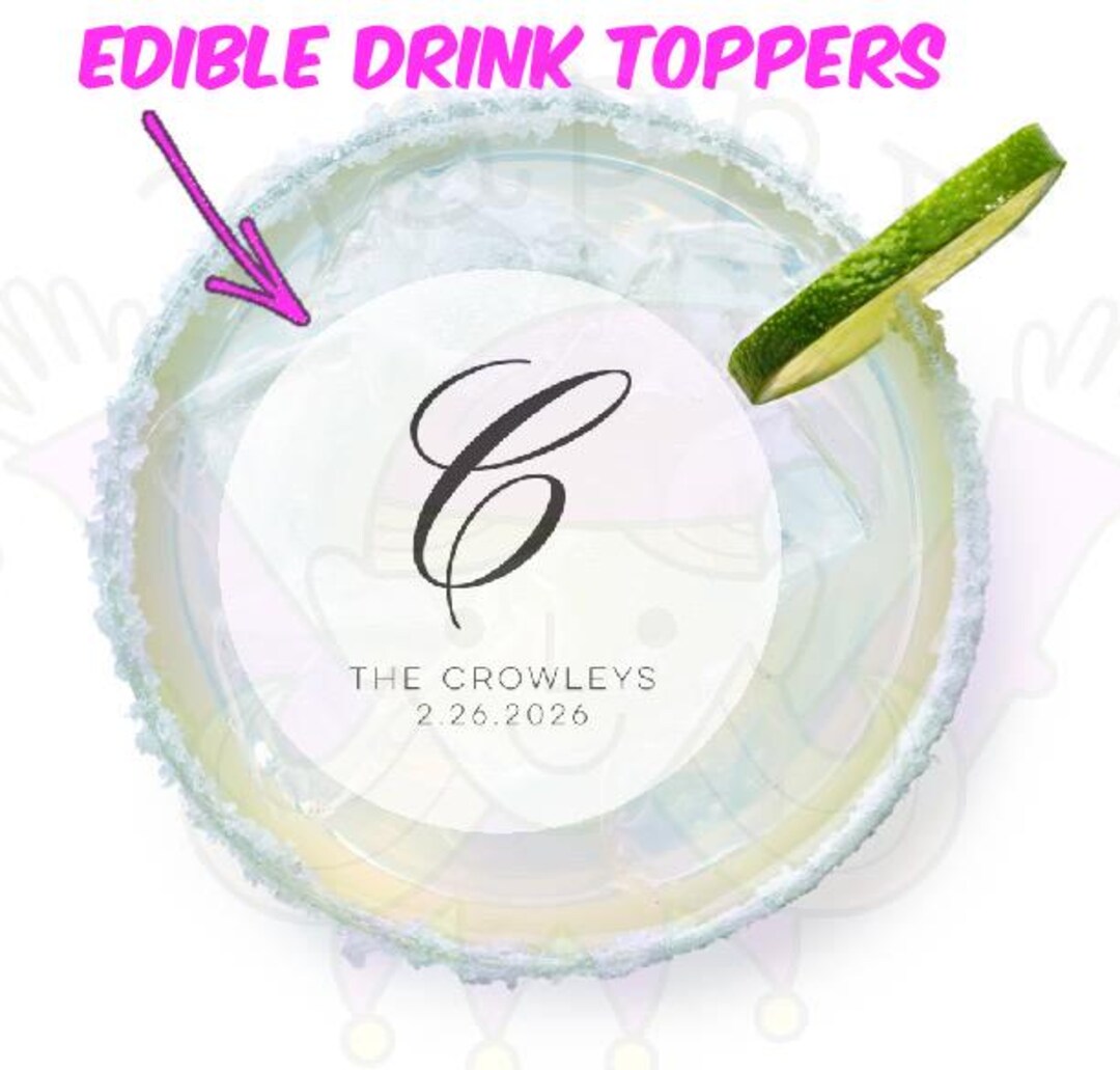 Edible Drink Toppers. Custom Cocktail Toppers - Etsy