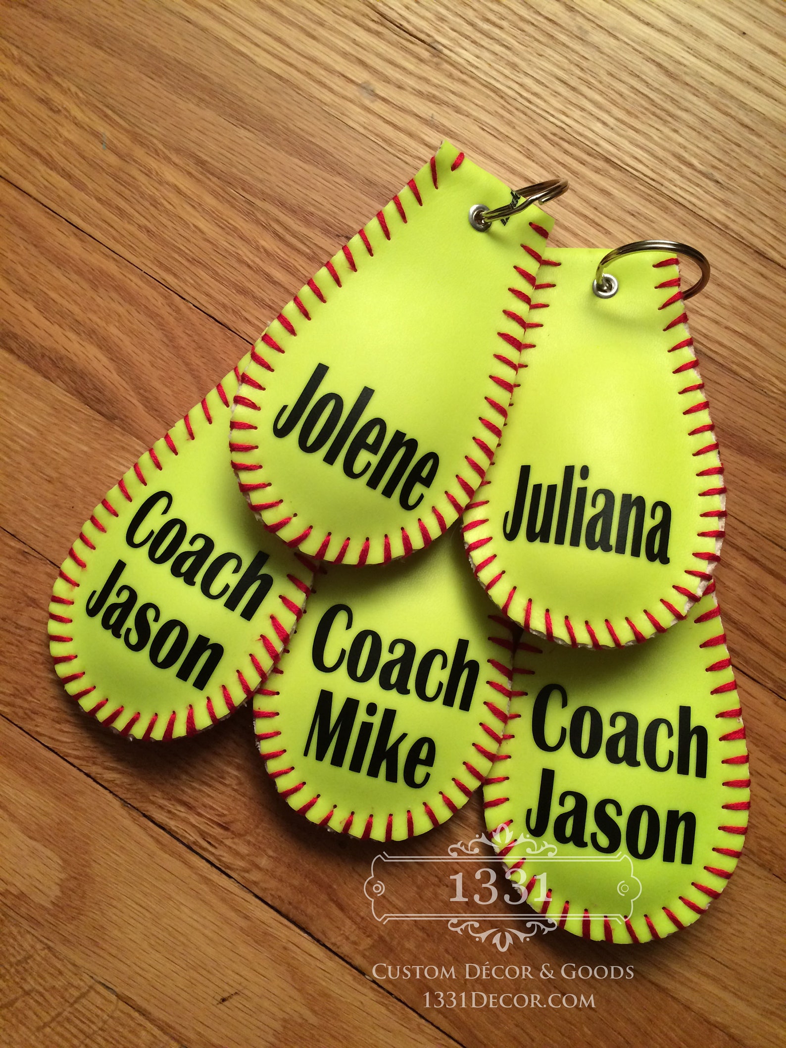 Softball Key Chain Softball Keychain Keychain Key chain Etsy