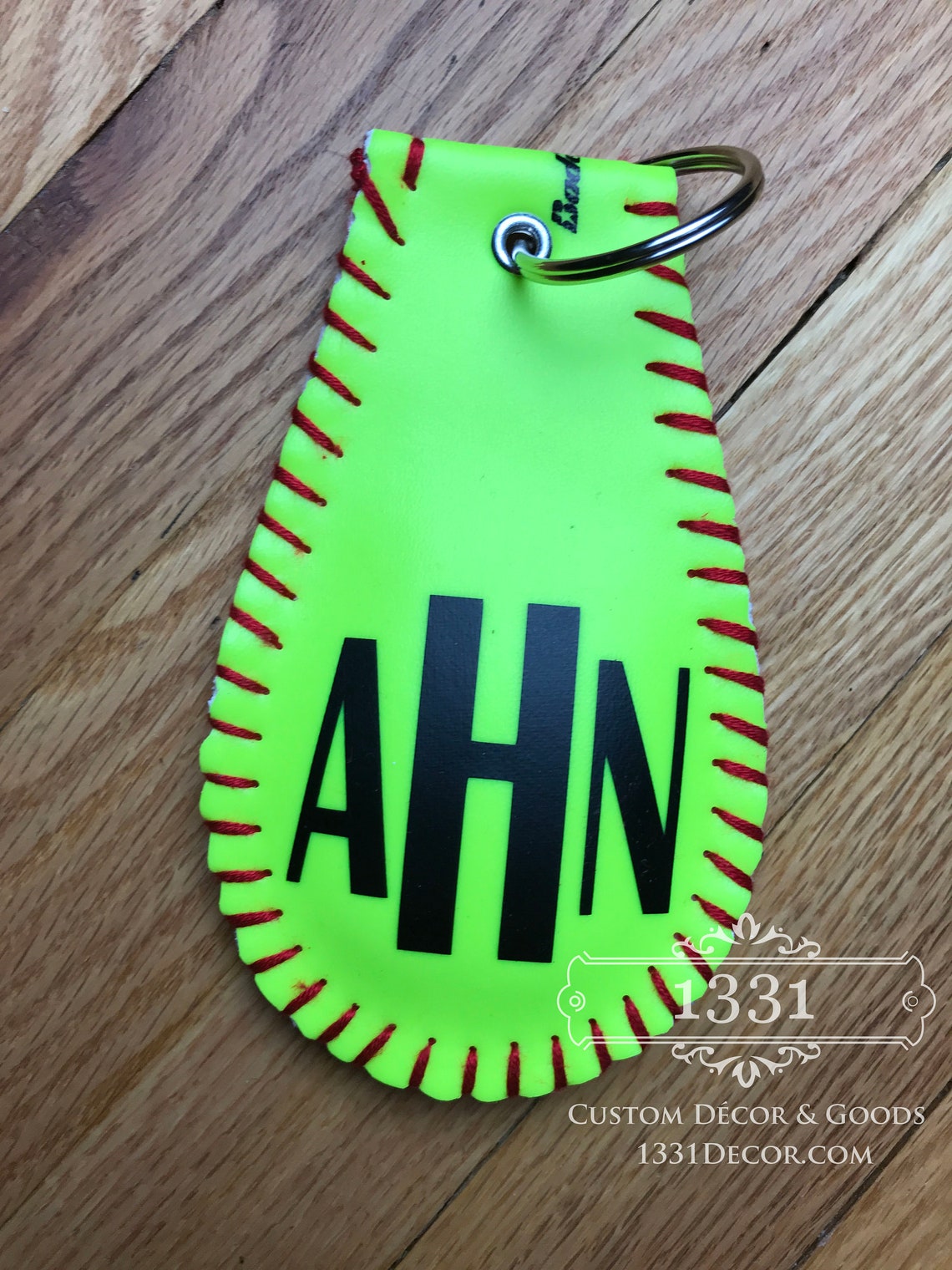 Softball Key Chain Softball Keychain Keychain Key chain Etsy