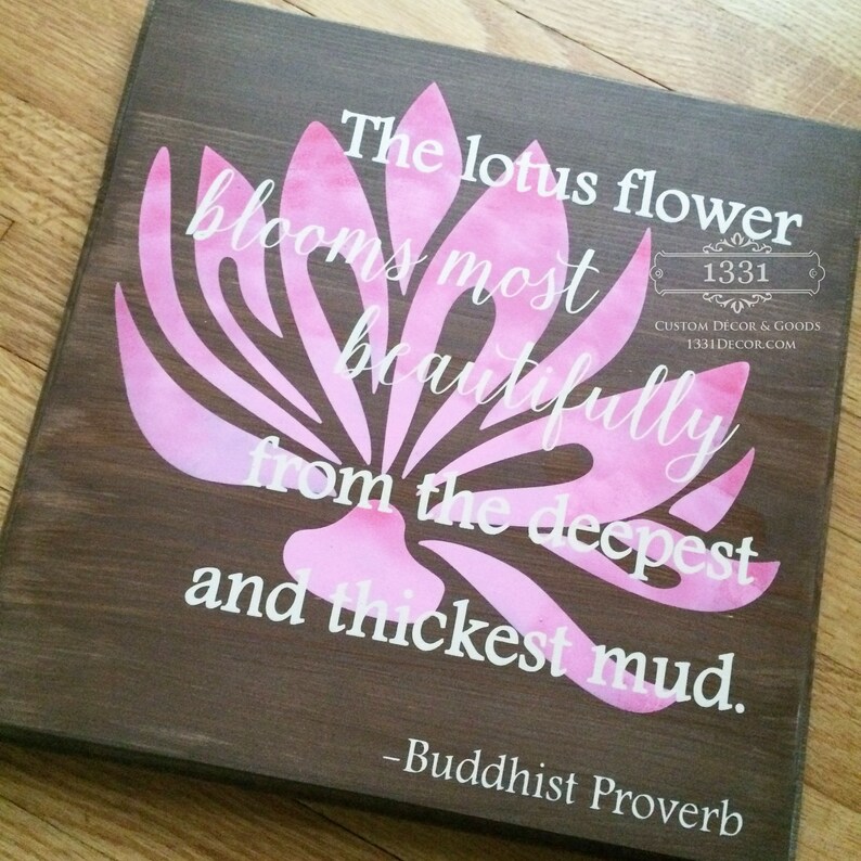 Lotus Flower Buddhist Proverb Lotus Meditation Meditation Etsy