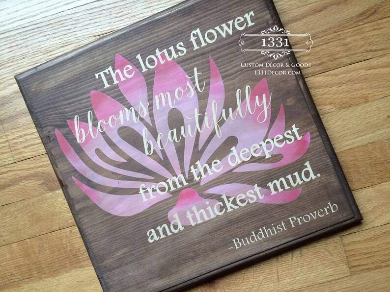 Lotus Flower Buddhist Proverb Lotus Meditation Meditation Etsy