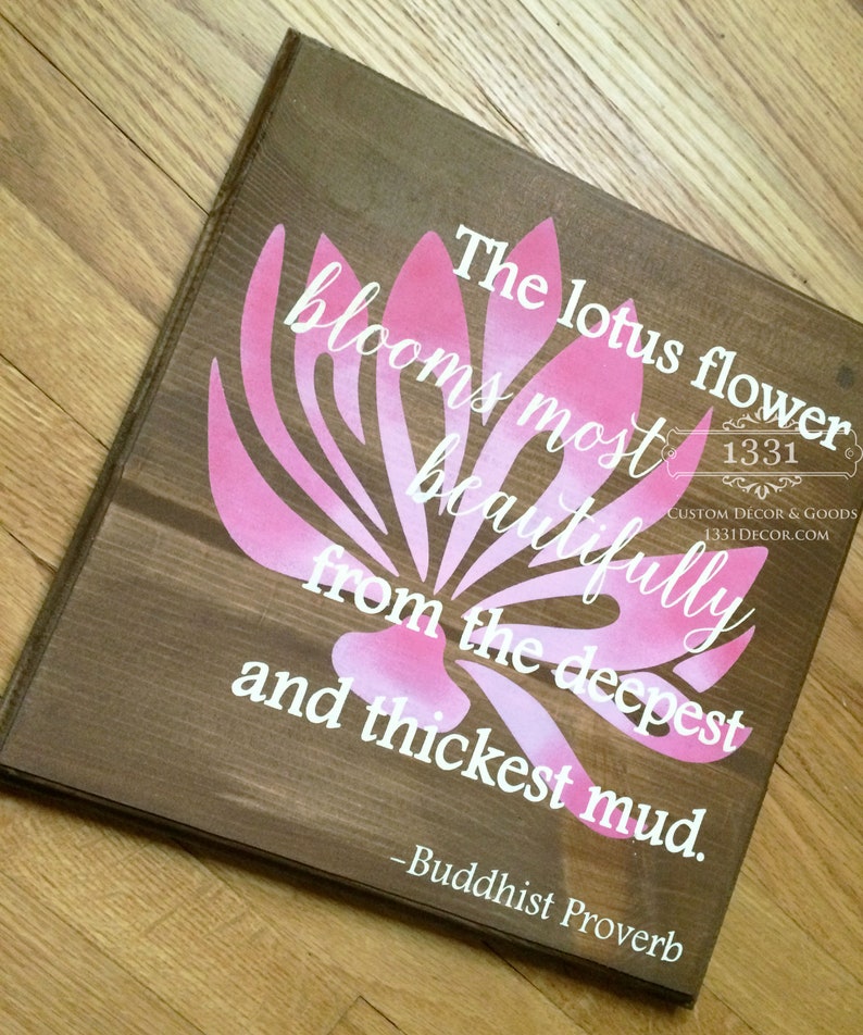 Lotus Flower Buddhist Proverb Lotus Meditation Meditation Etsy