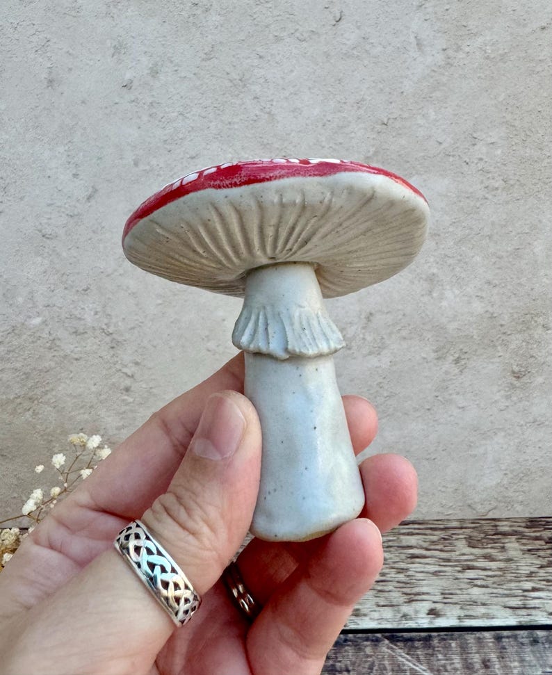 Ceramic Mushroom Sculpture Fly Agaric Etsy