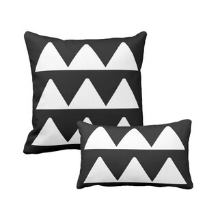 Geometric pillow, Abstract pillow, Black White pillow, Triangles pillow, Minimalist pillow, Nordic pillow Modern pillow, Scandinavian pillow