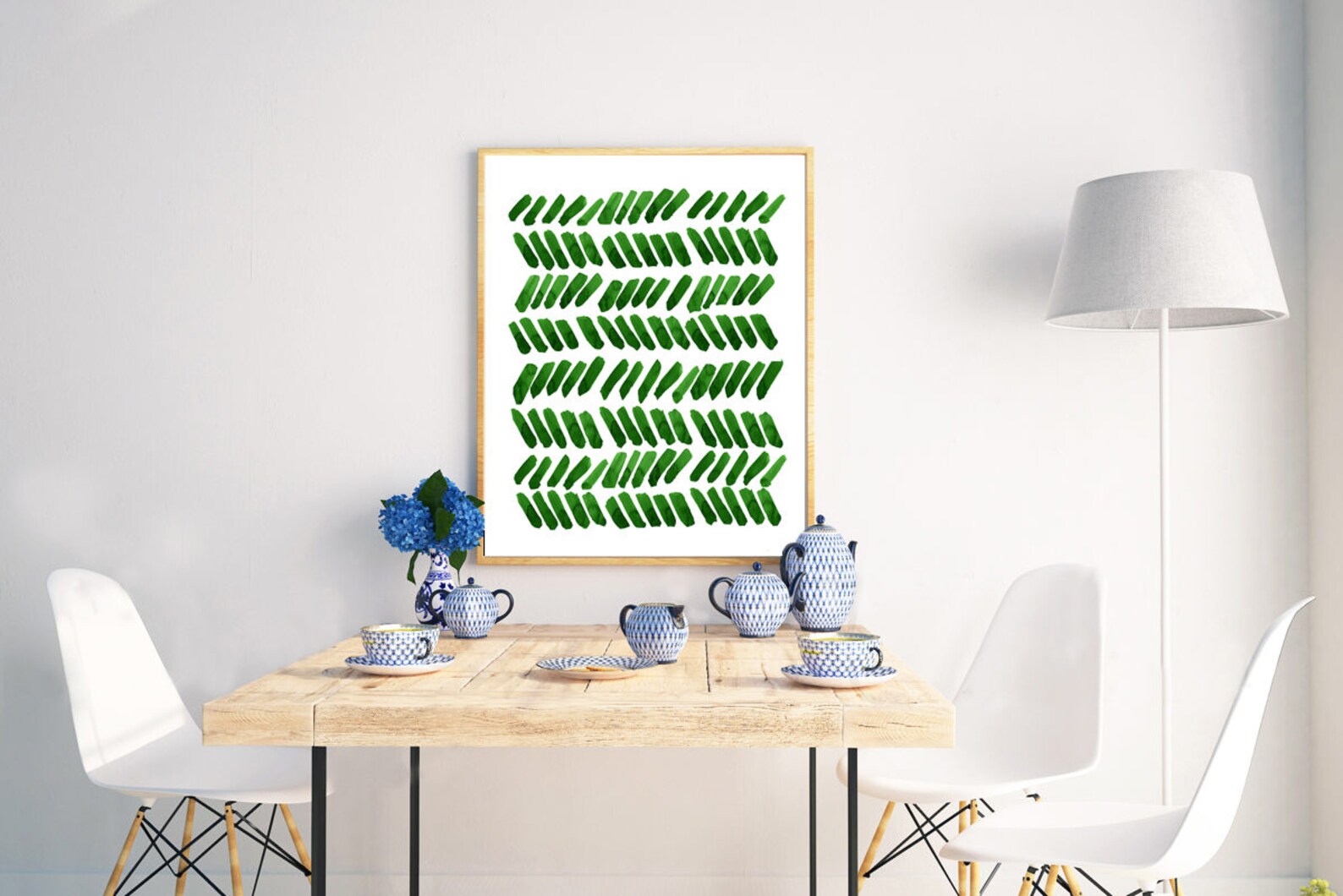 Abstract Watercolor Green Wall Art Abstract Painting Etsy