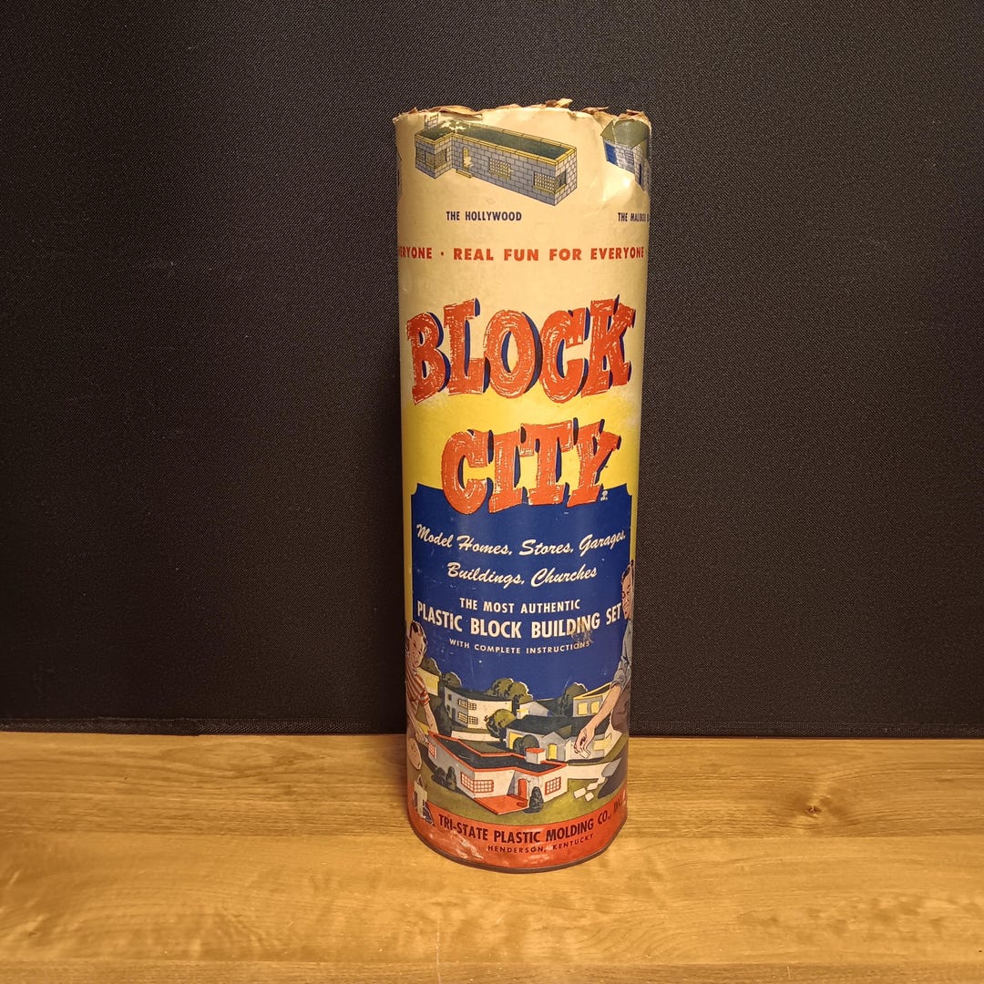 Vintage 1950s Block City B-750 Building Block 300+ Piece Set - Etsy