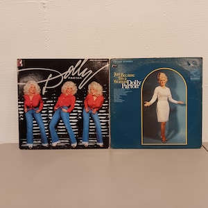 Set of 2 Vintage 1970s Dolly Parton Vinyl LP