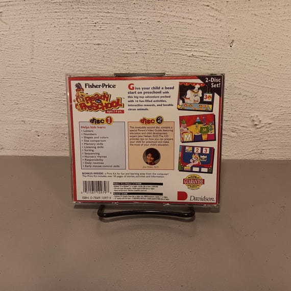 Vintage 1996 Fisher Price Ready for Preschool 2-disc CD-ROM