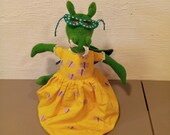 Vintage Library Dragon Double Sided Doll