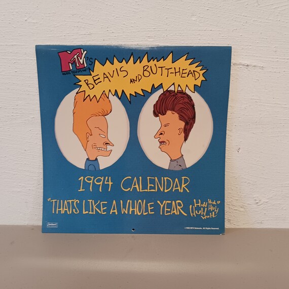 vintage-1994-beavis-butthead-calendar-etsy-australia