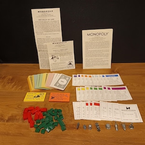 Pièces de jeu de rechange Monopoly 1961/73/85, vintage