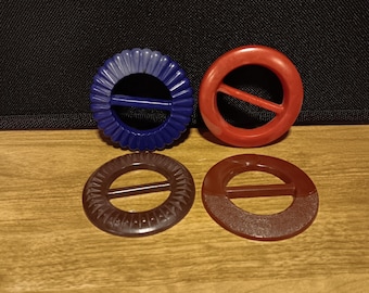 Set of 4 Vintage 80s/90s T-Shirt Slide Buckles
