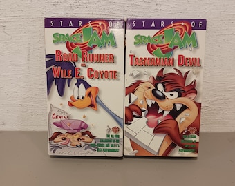 Set of 2 Vintage 1996 Stars of Space Jam VHS