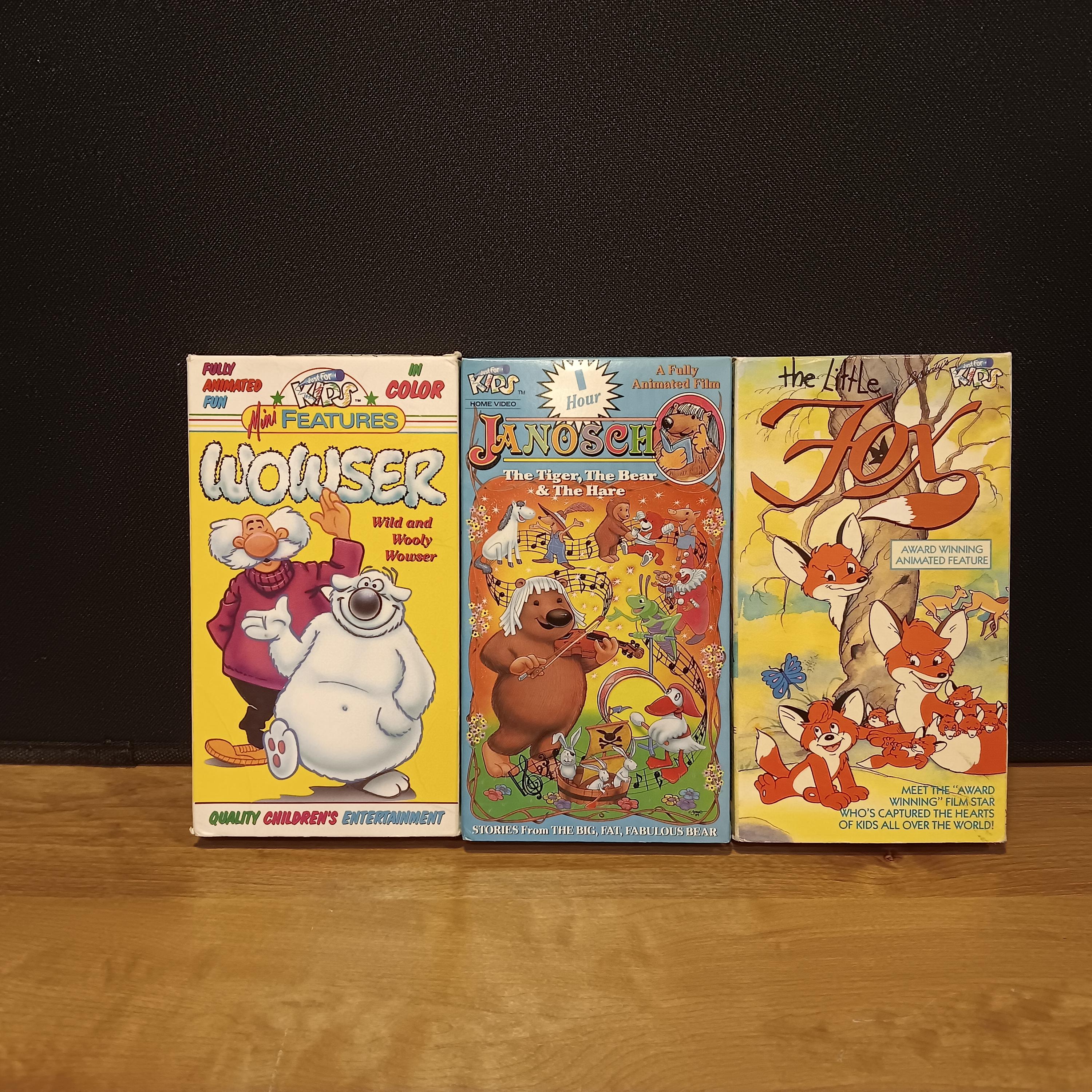 Set of 3 Vintage 80s Just for Kids Wowser/janosch/the Little Fox