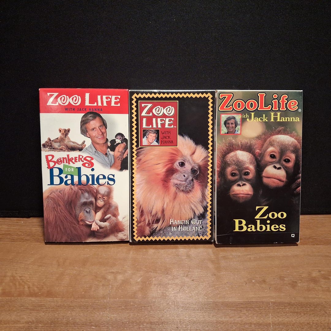 Set of 3 Vintage 90s Zoo Life With Jack Hanna VHS - Etsy