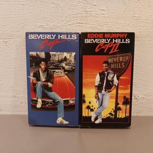 Set of 2 Vintage 90s Beverly Hills Cop 1 & 2 VHS