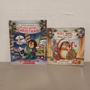 Set of 2 Vintage Mercer Mayer Little Critter Christmas Books
