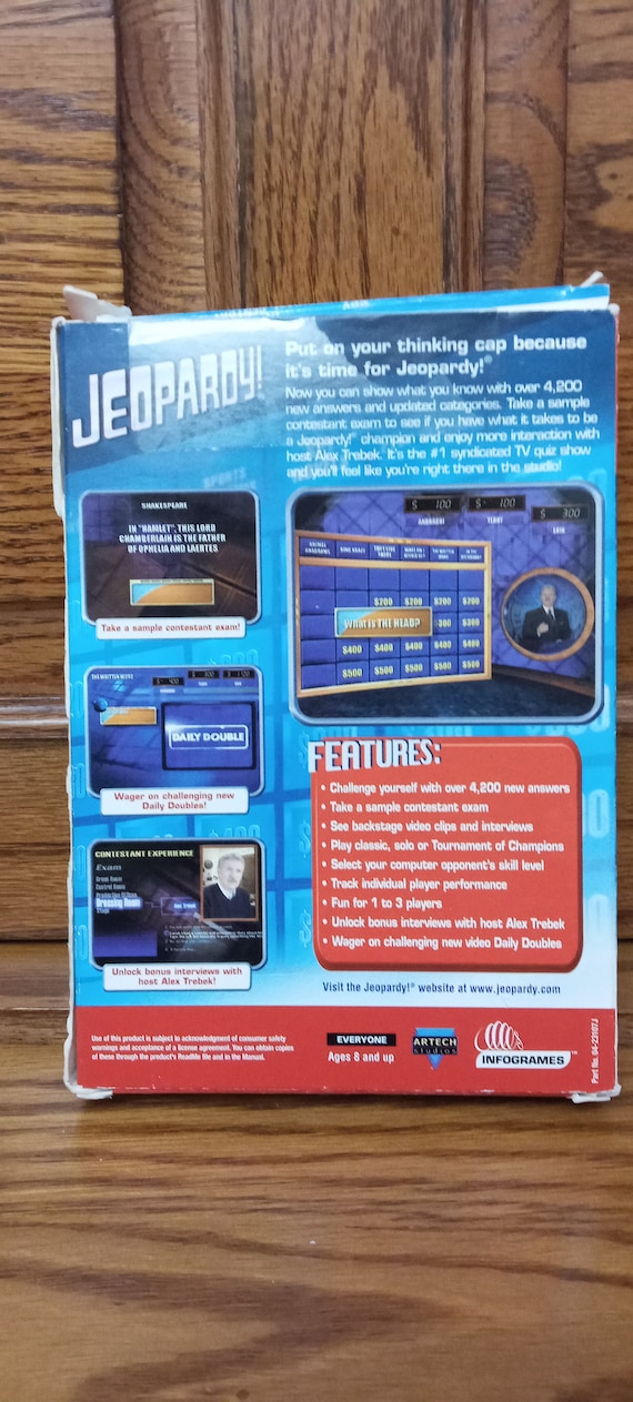 Classic Collectible Vintage 1992 Jeopardy Board Game Box Game RIP Alex