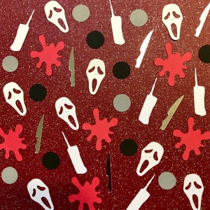 Scream Movie confetti/Scream Movie/ Ghostface party/Ghostface decor/Slasher party/ Horror Movie party/120 pieces
