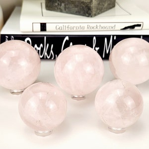 Rose Quartz Crystal Sphere with Stand