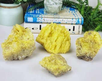 Muestra de mineral de azufre cristalino "autóctono y auténtico" - Mina El Desierto, Bolivia