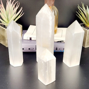 Selenite Crystal Obelisk or Point
