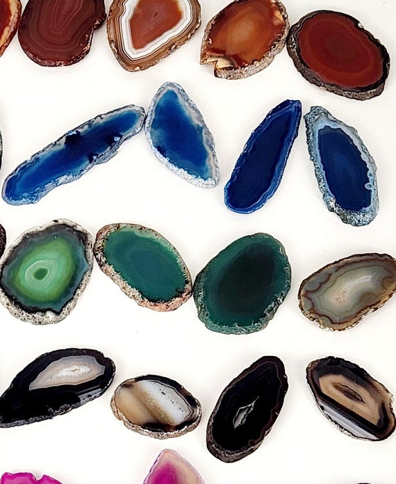 瑪瑙ジオードスライス（1～2.5インチ） - Etsy 日本