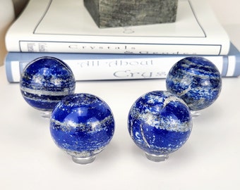 Lapis Lazuli Crystal Sphere with Stand